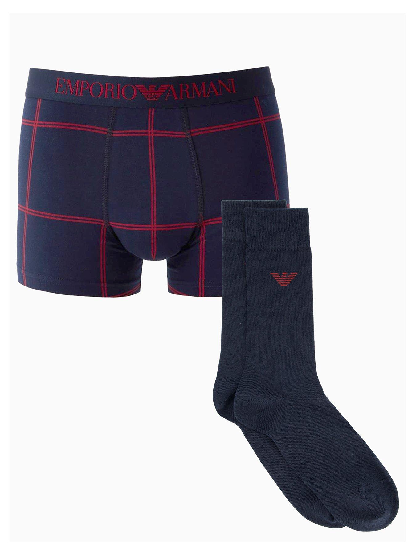 Emporio Armani Bodywear Holiday Trunk  &  Sock Gift Set - Navy