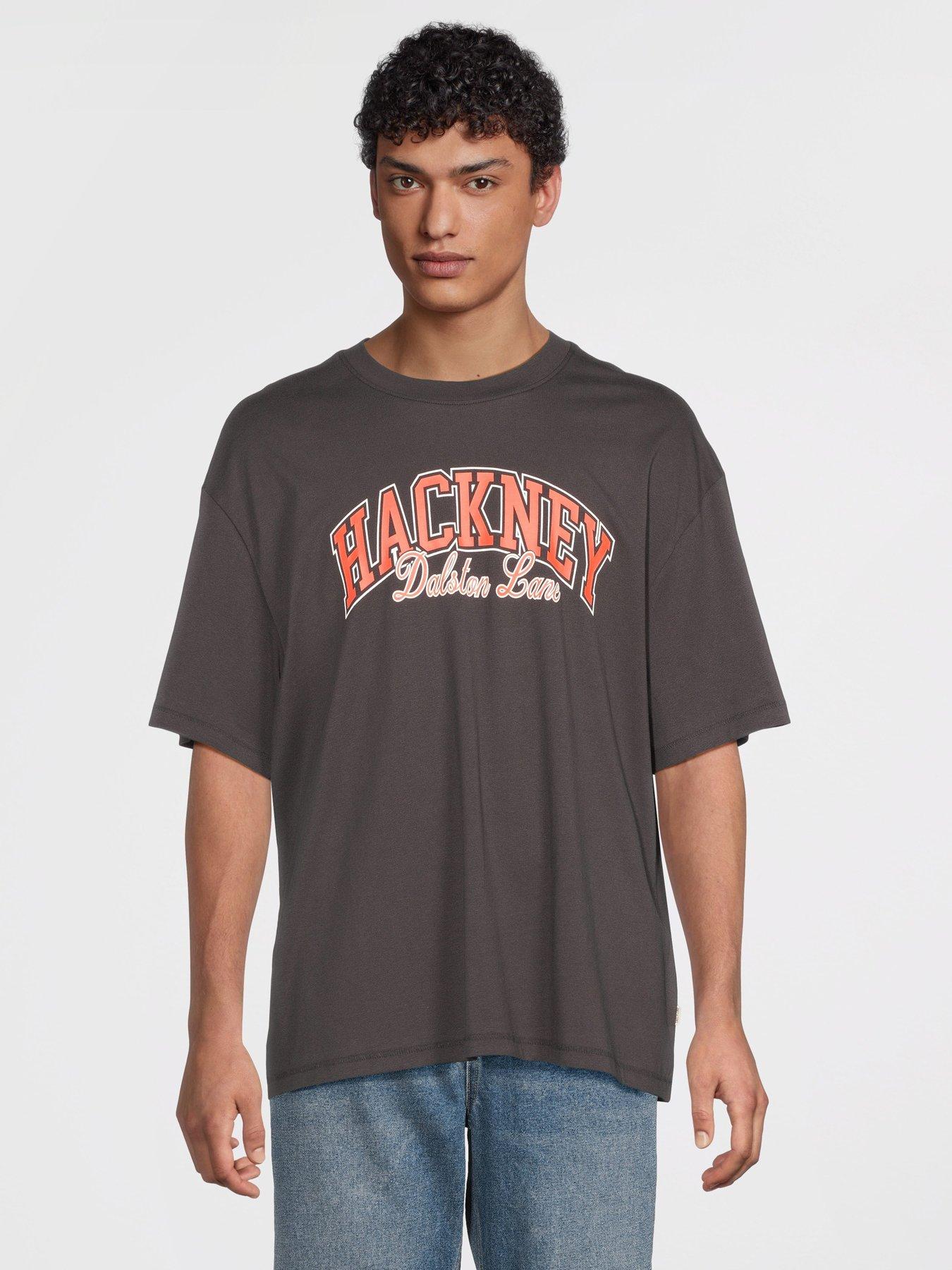 front image of only-sons-fred-london-hackney-oversized-fit-t-shirt-black