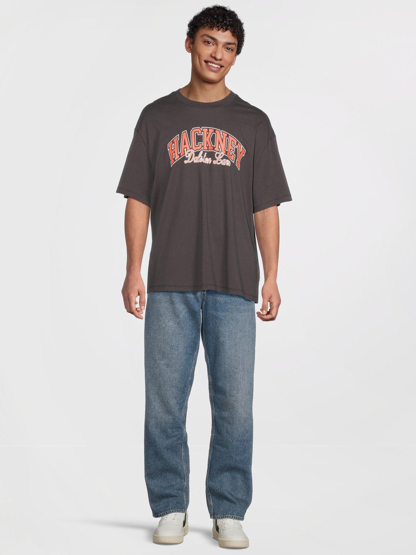  image of only-sons-fred-london-hackney-oversized-fit-t-shirt-black