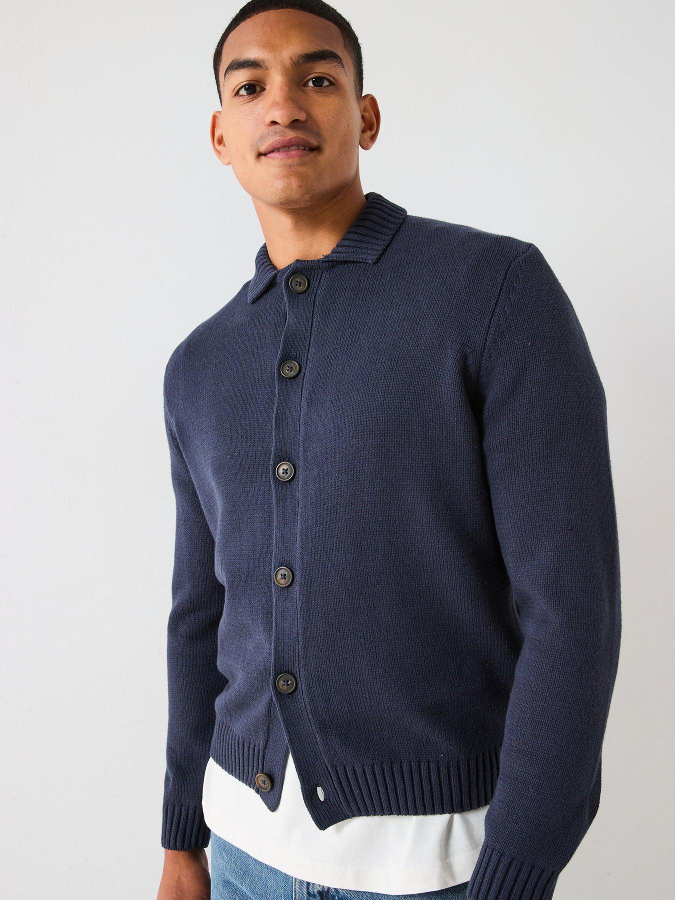 undefined Jacob Knitted Cardigan - Navy