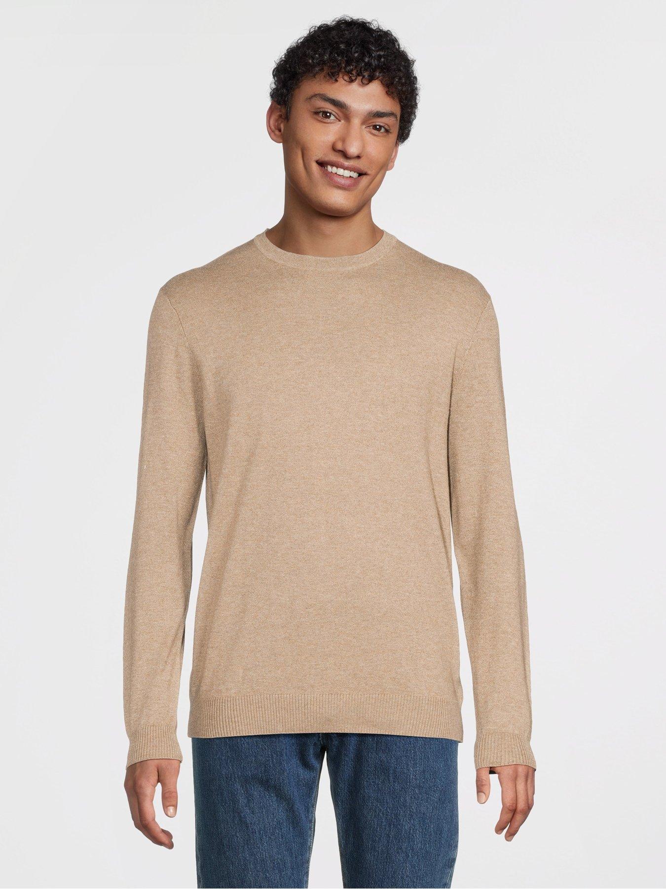 only-sons-loui-crew-fine-knitted-jumper-beige