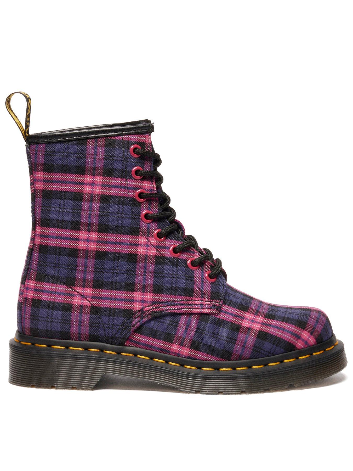 undefined 1460 8 Eye Boot Pink Tartan - Multi