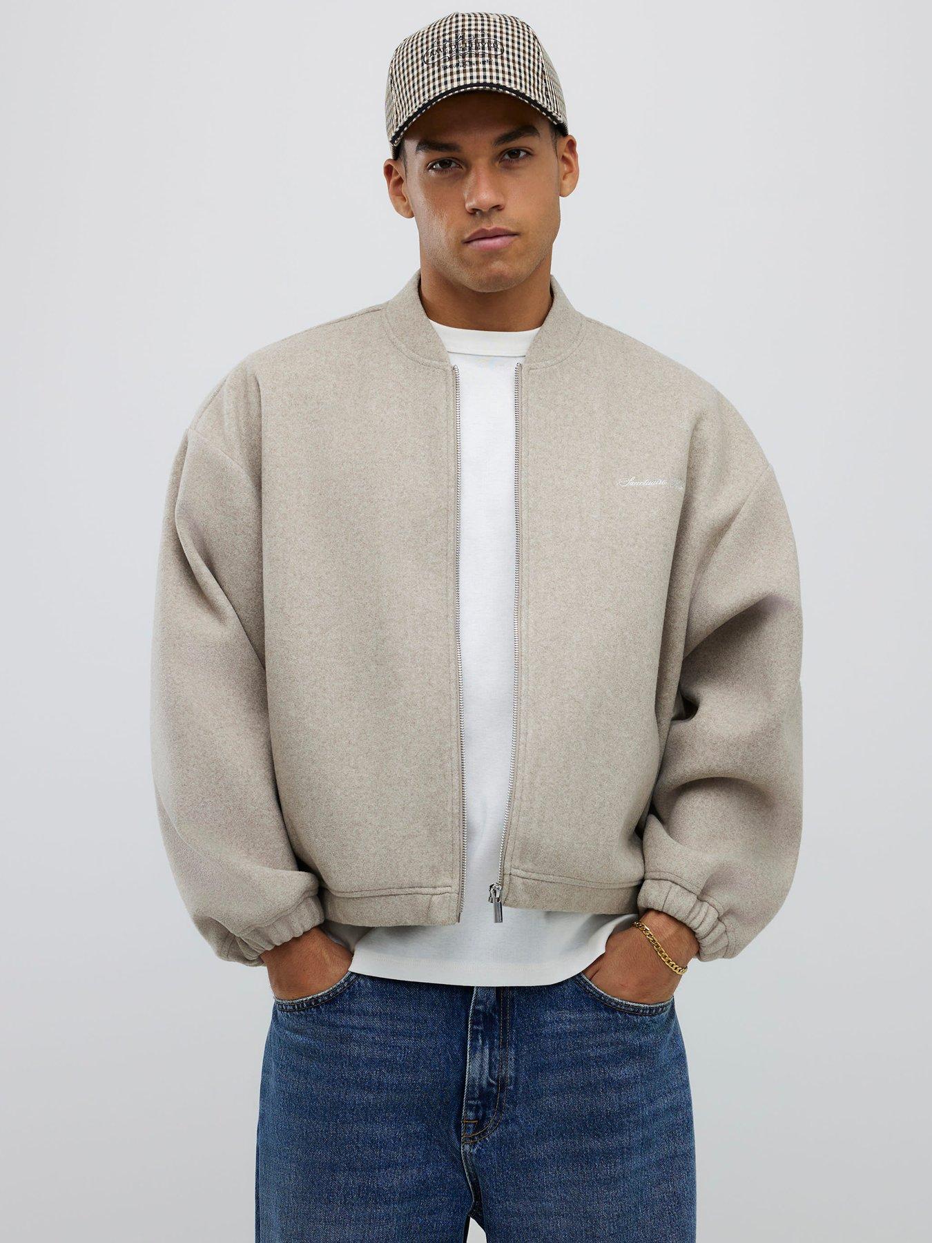 river-island-long-sleeve-sanctuaire-felt-bomber-jacket-beige