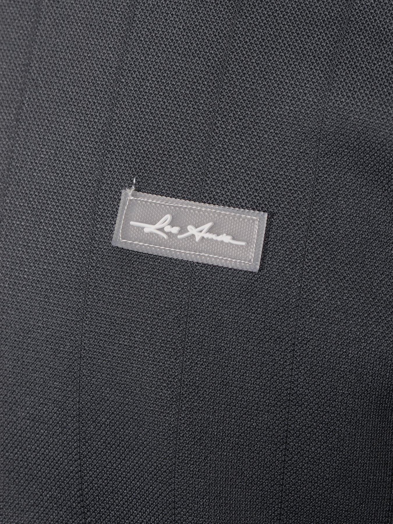 Image 5 of 6 of River Island Zip Through Tipped Polo Shirt - Navy