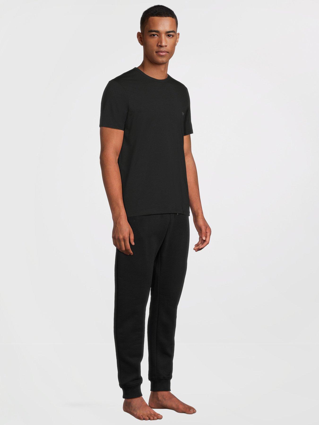 Image 5 of 6 of Emporio Armani Bodywear 2 Pack Stretch Cotton Crew Neck T-Shirts - Black