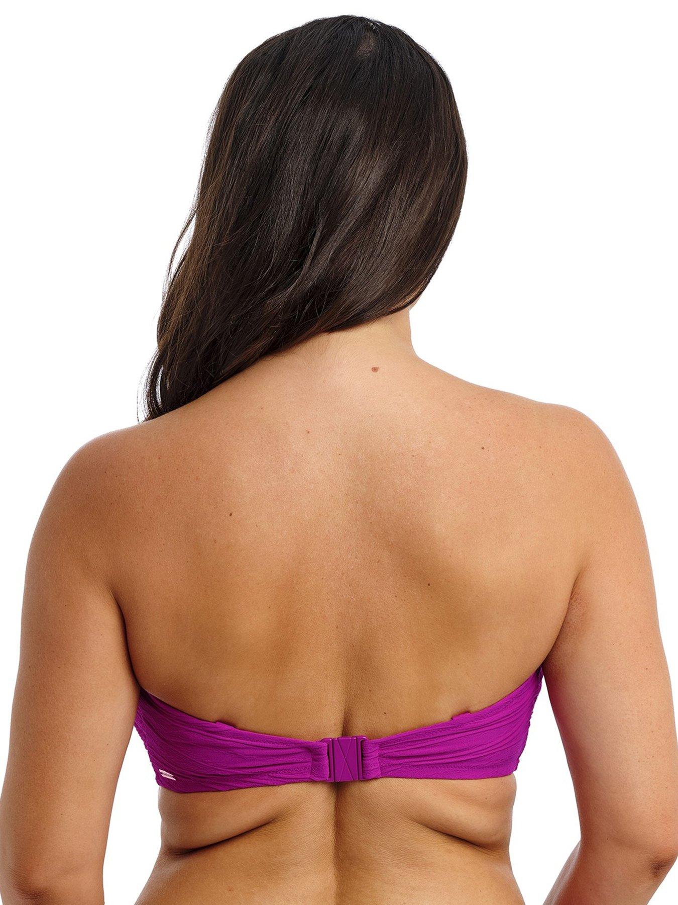  image of fantasie-beach-waves-underwire-bandeau-bikini-top-bright-pink