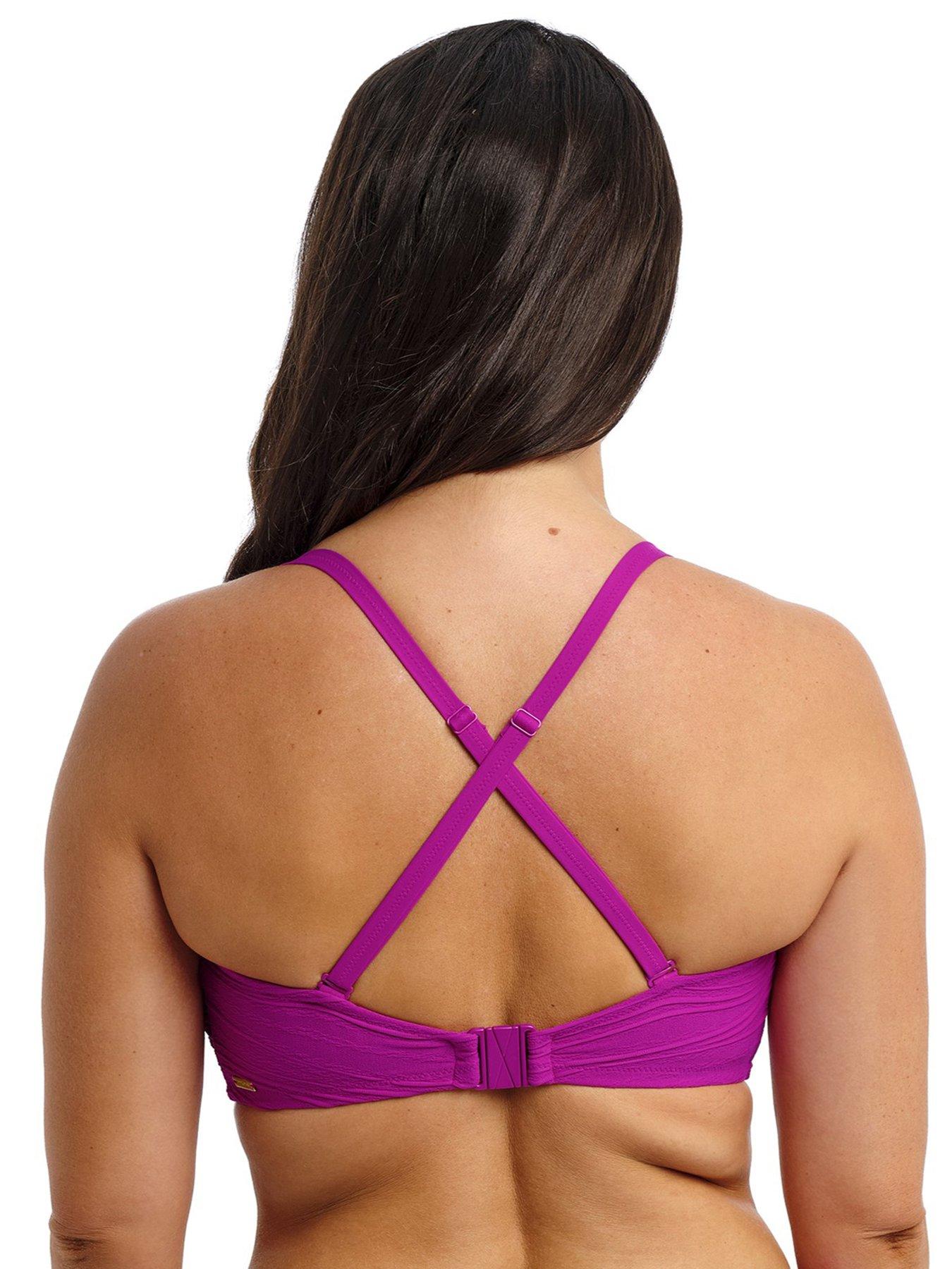  image of fantasie-beach-waves-underwire-bandeau-bikini-top-bright-pink