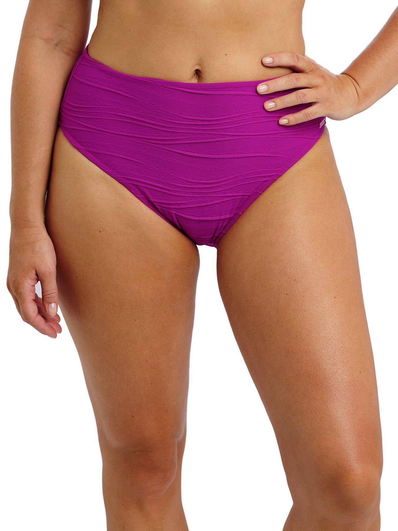 Image 1 of 3 of Fantasie Beach Waves High Waist Bikini Briefs - Pink