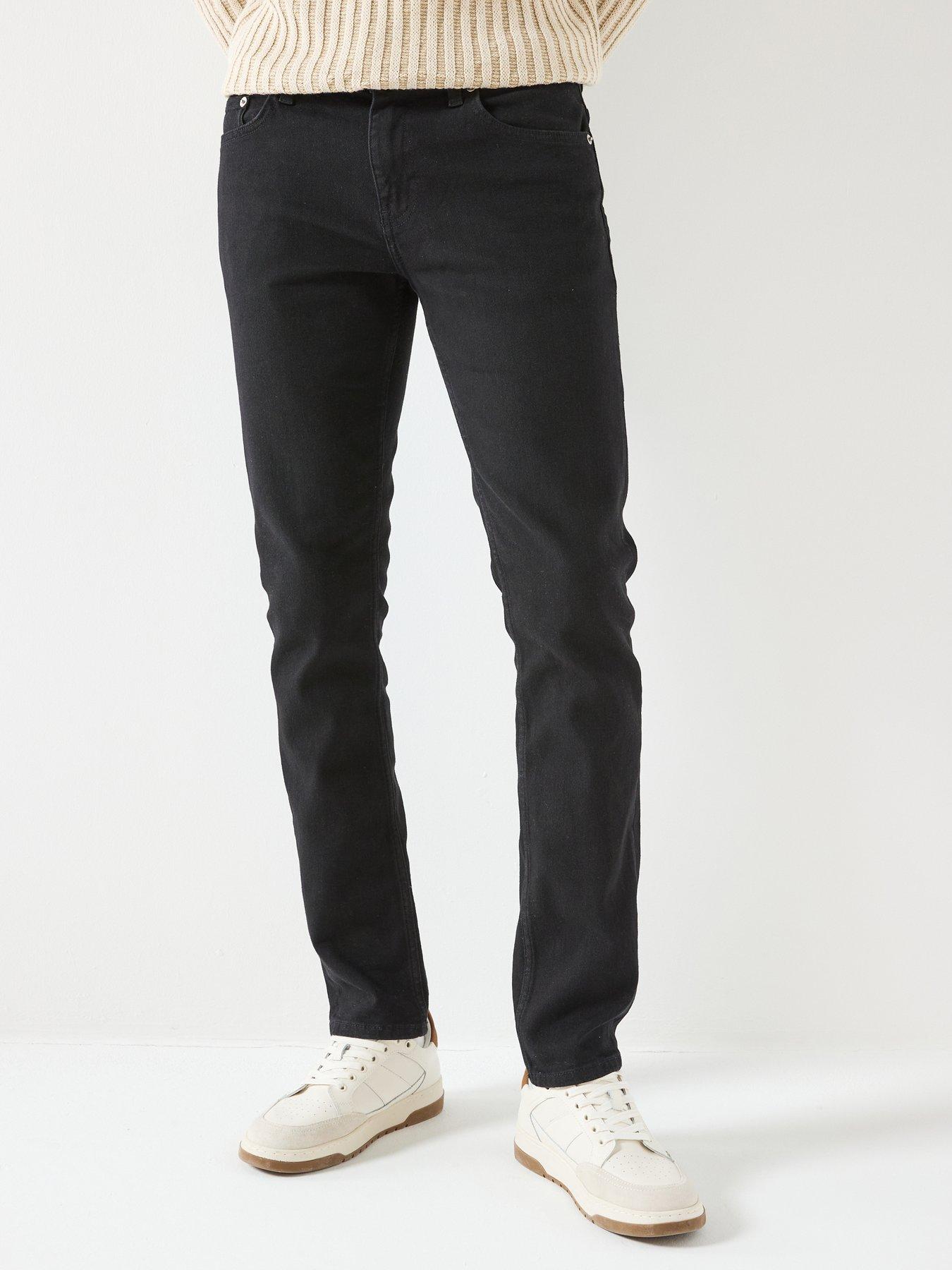  image of only-sons-loom-slim-fit-jeans-black