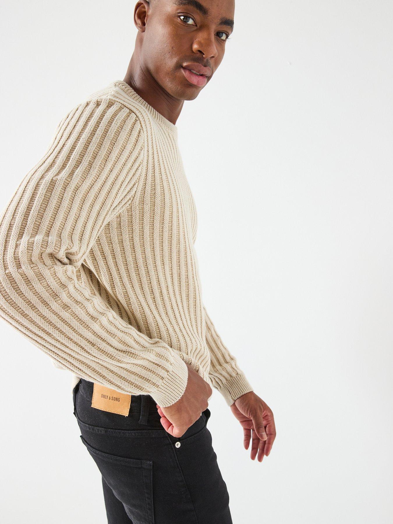  image of only-sons-loom-slim-fit-jeans-black