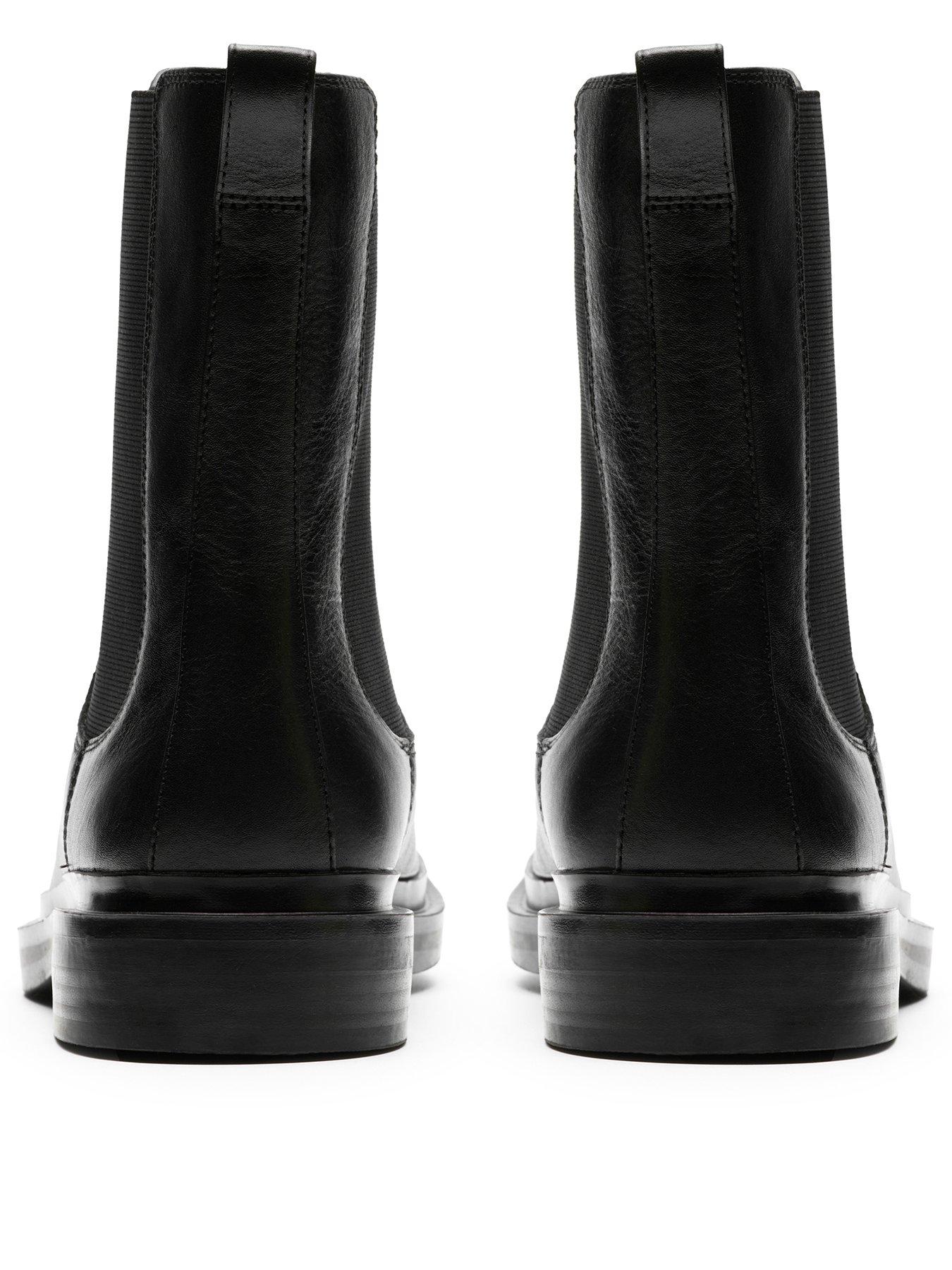  image of clarks-previa-top-leather-boots-black