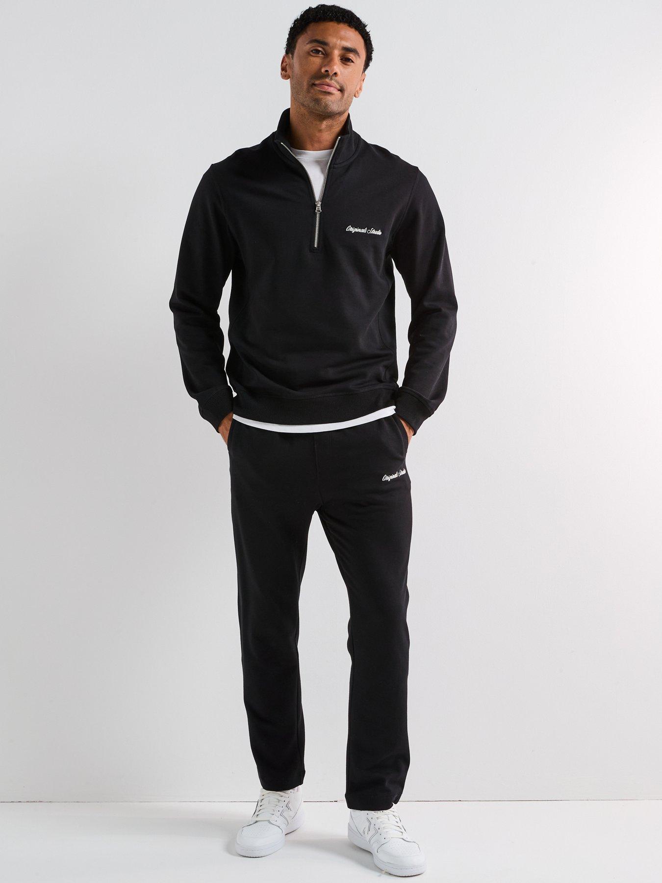 jack-jones-funnel-neck-sweat-top-and-jogger-tracksuit-black