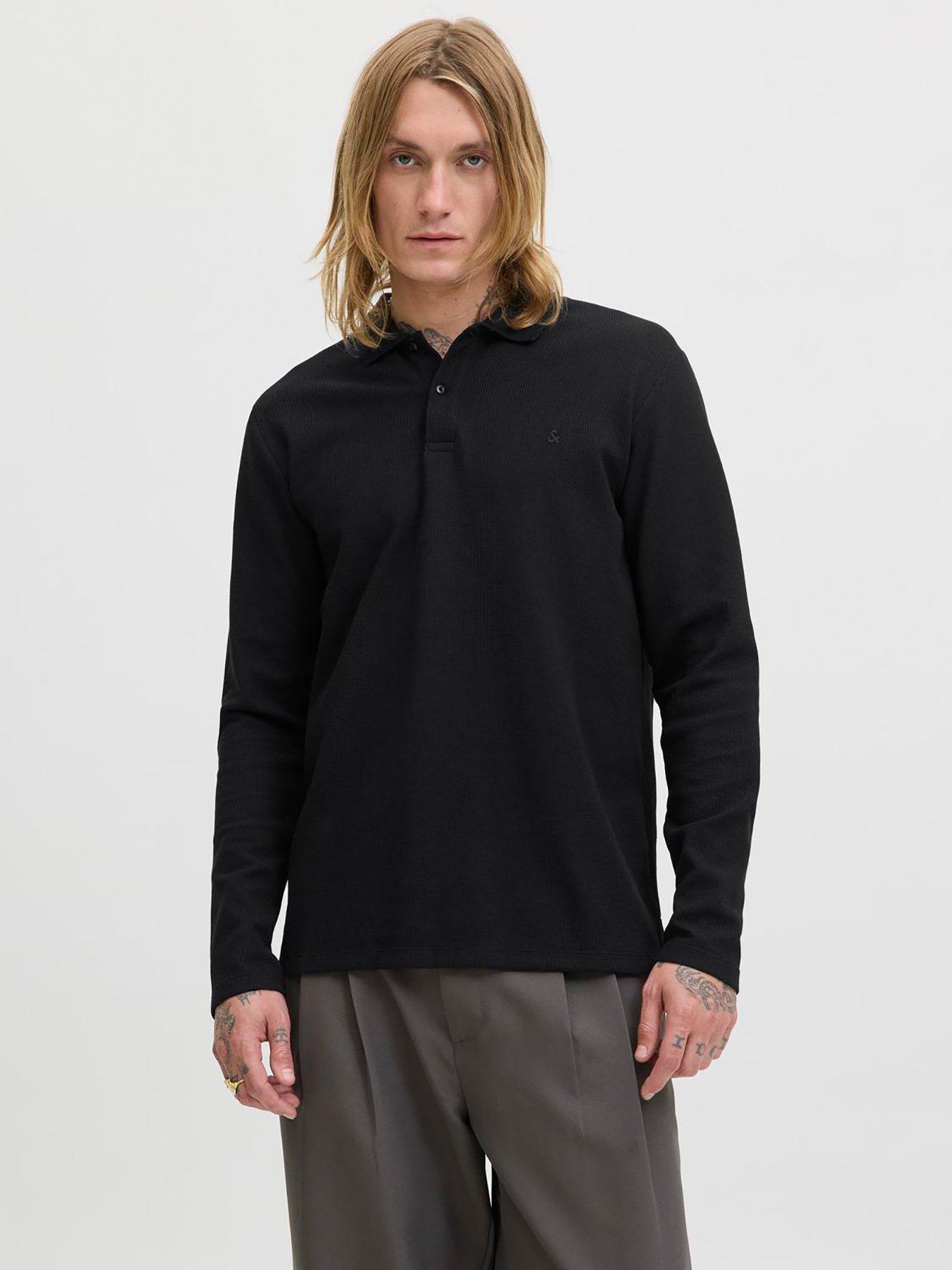 Image 2 of 5 of Jack & Jones Jack & Jones 2 Pack Auston Long Sleeve Polo Shirts
