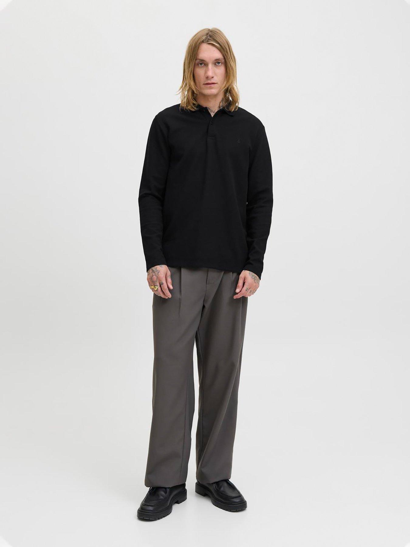 Image 4 of 5 of Jack & Jones Jack & Jones 2 Pack Auston Long Sleeve Polo Shirts