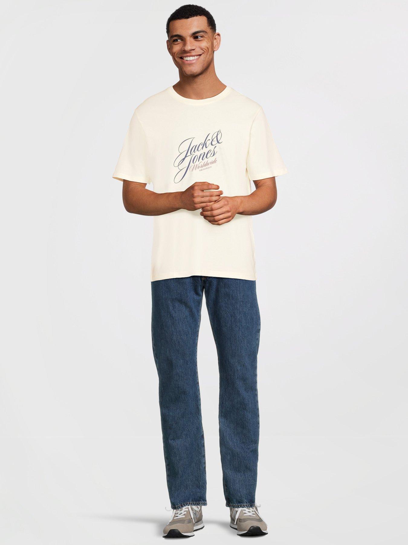  image of jack-jones-5-pack-short-sleeve-crew-neck-t-shirts-multi