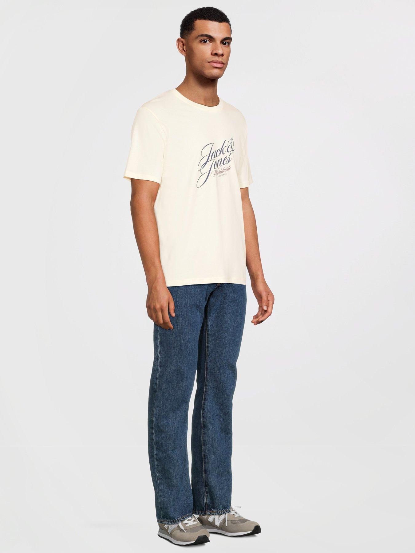  image of jack-jones-5-pack-short-sleeve-crew-neck-t-shirts-multi