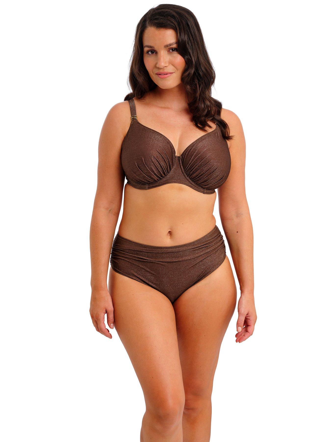 Fantasie Sabana Underwire Gathered Full Cup Bikini Top - Chesnut Sparkle