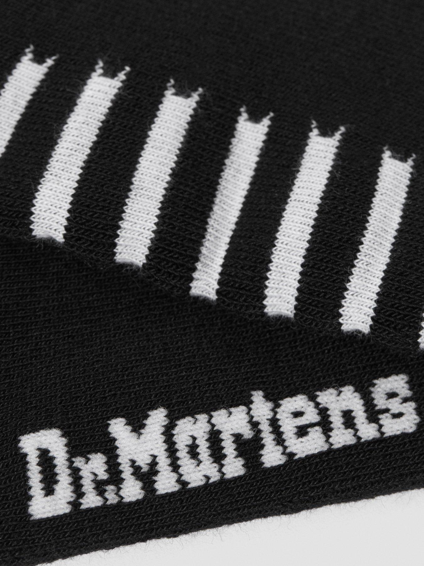 Image 3 of 3 of Dr Martens Double Doc Sock Double Doc Black White Cotton Blend - Black/White