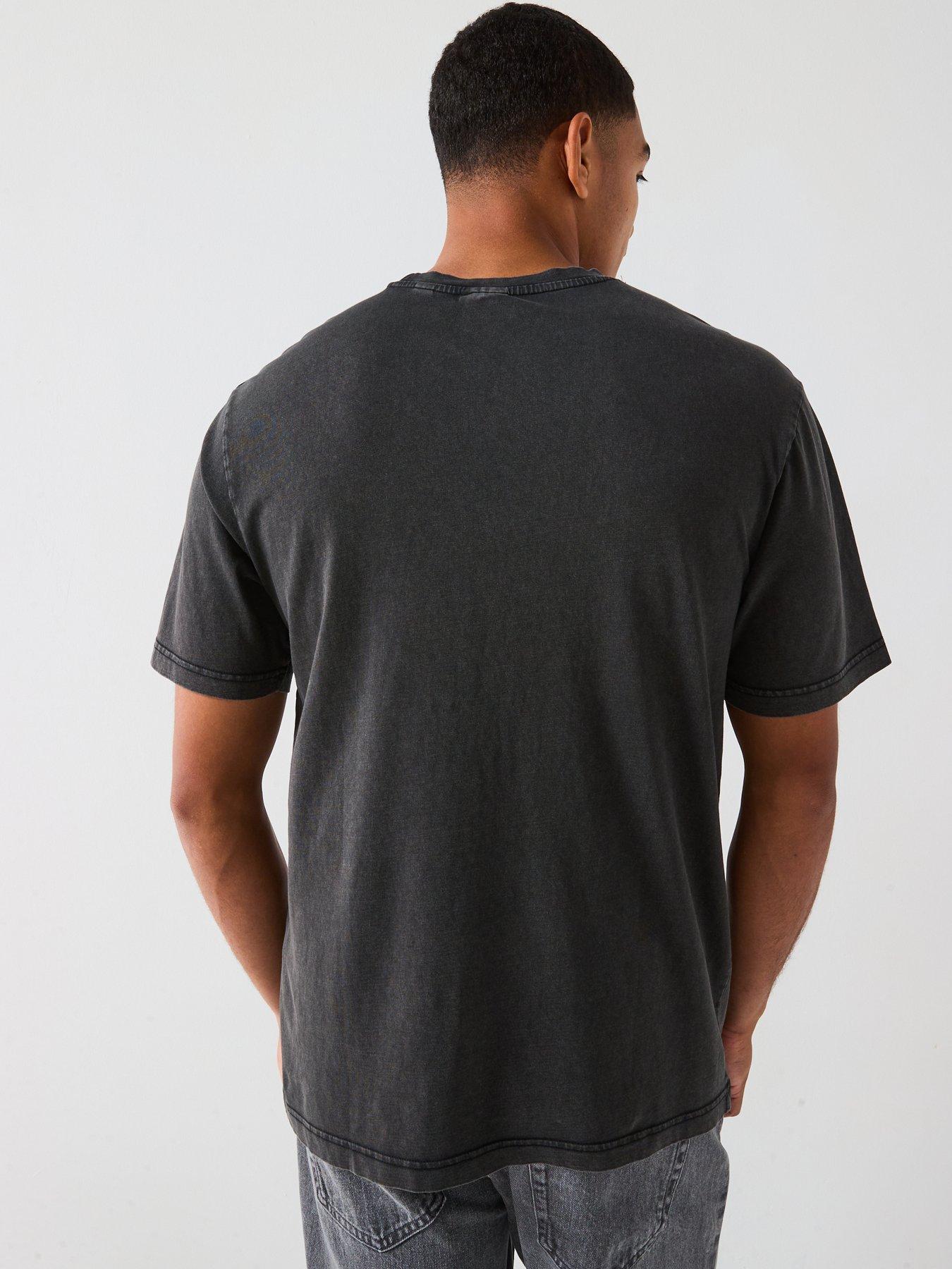 Image 2 of 5 of ONLY & SONS Fraizer Relaxed Fit Short Sleeve T-Shirt - Black