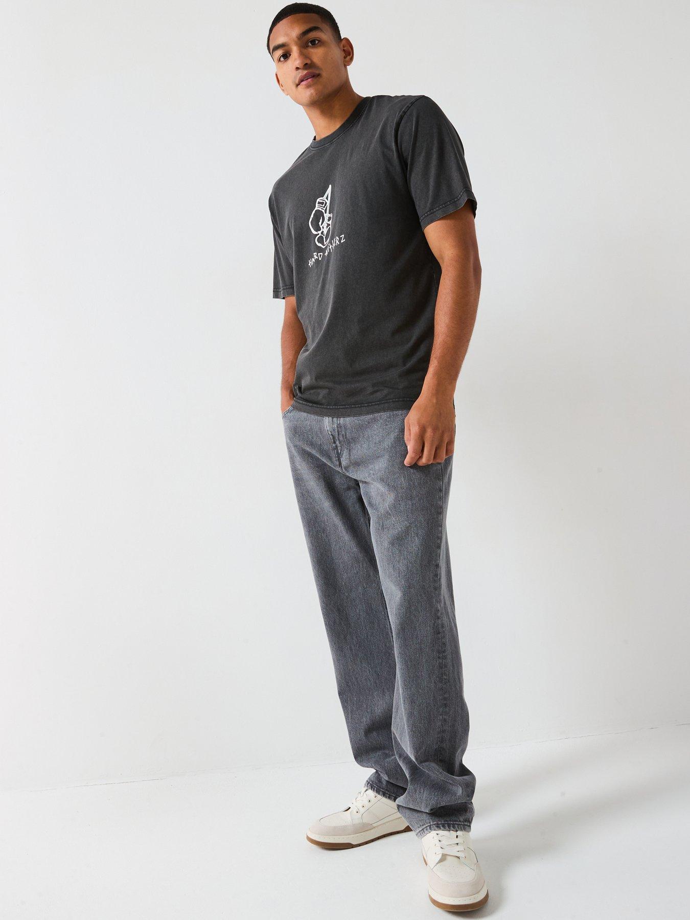 Image 5 of 5 of ONLY & SONS Fraizer Relaxed Fit Short Sleeve T-Shirt - Black