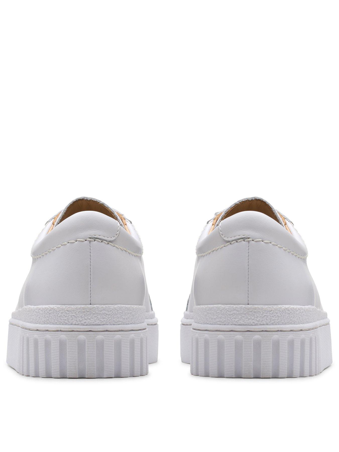 Image 3 of 6 of Clarks Wide Fit Mayhill Walk Trainers - White