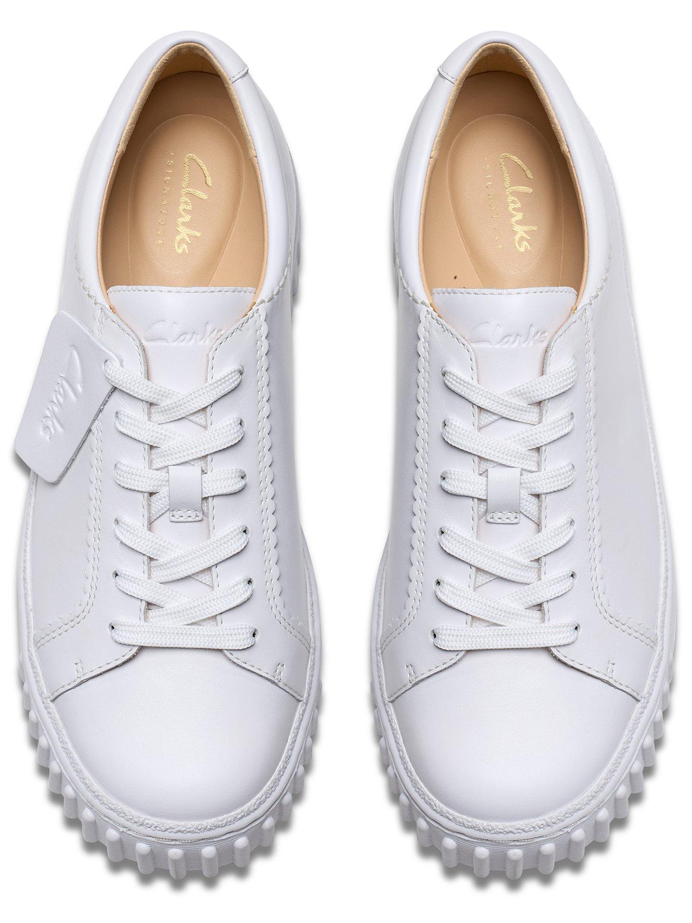 Image 4 of 6 of Clarks Wide Fit Mayhill Walk Trainers - White