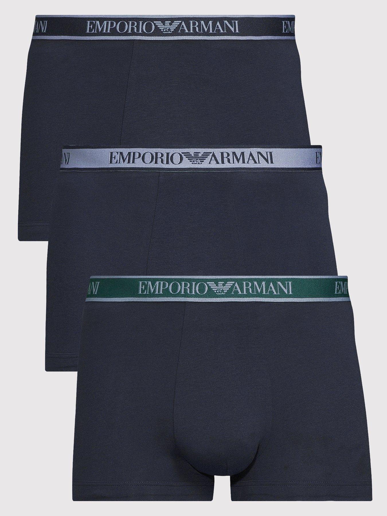 Emporio Armani Bodywear 3 Pack Trunks - Dark Blue