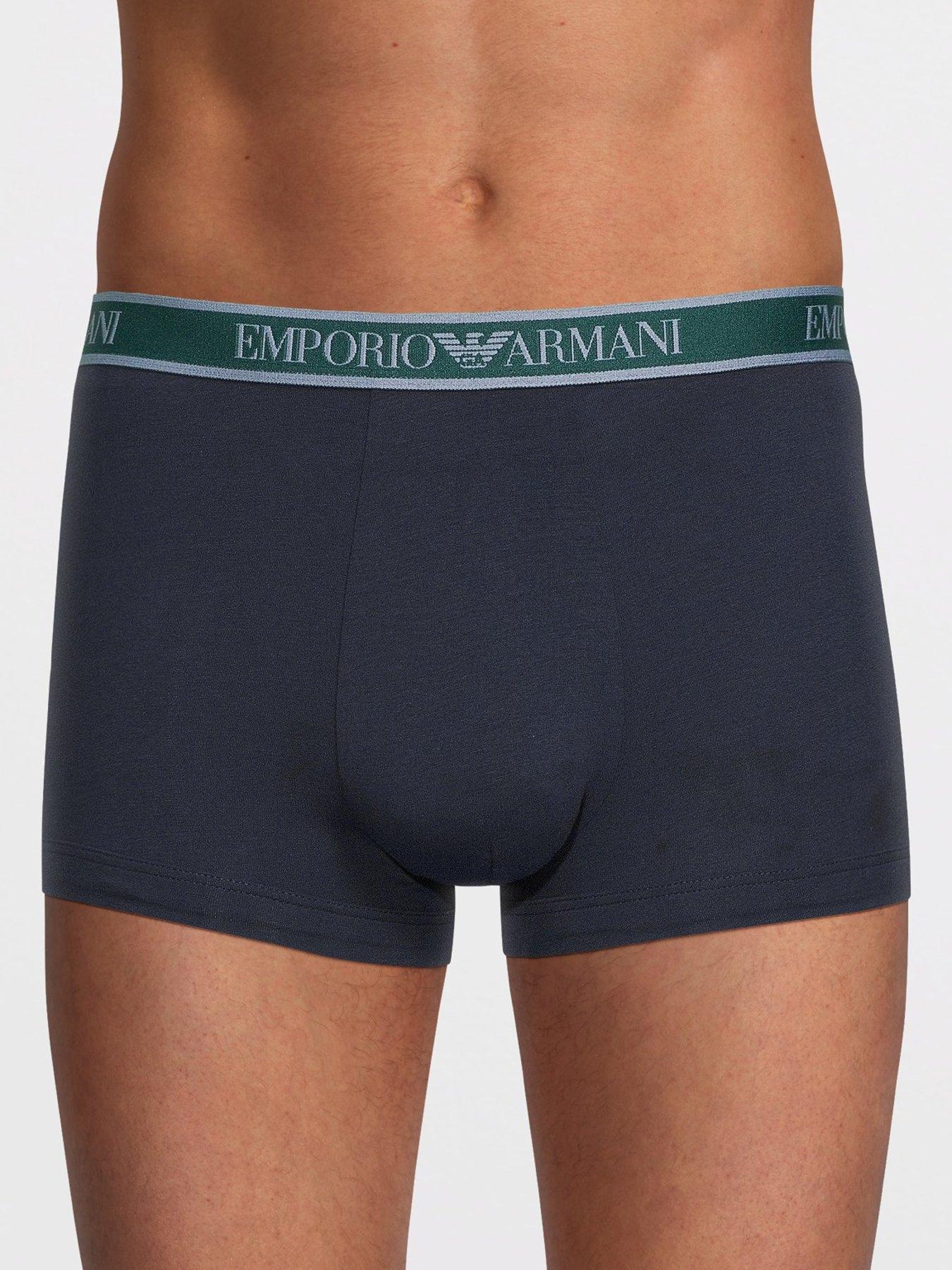  image of emporio-armani-bodywear-3-pack-trunks-dark-blue