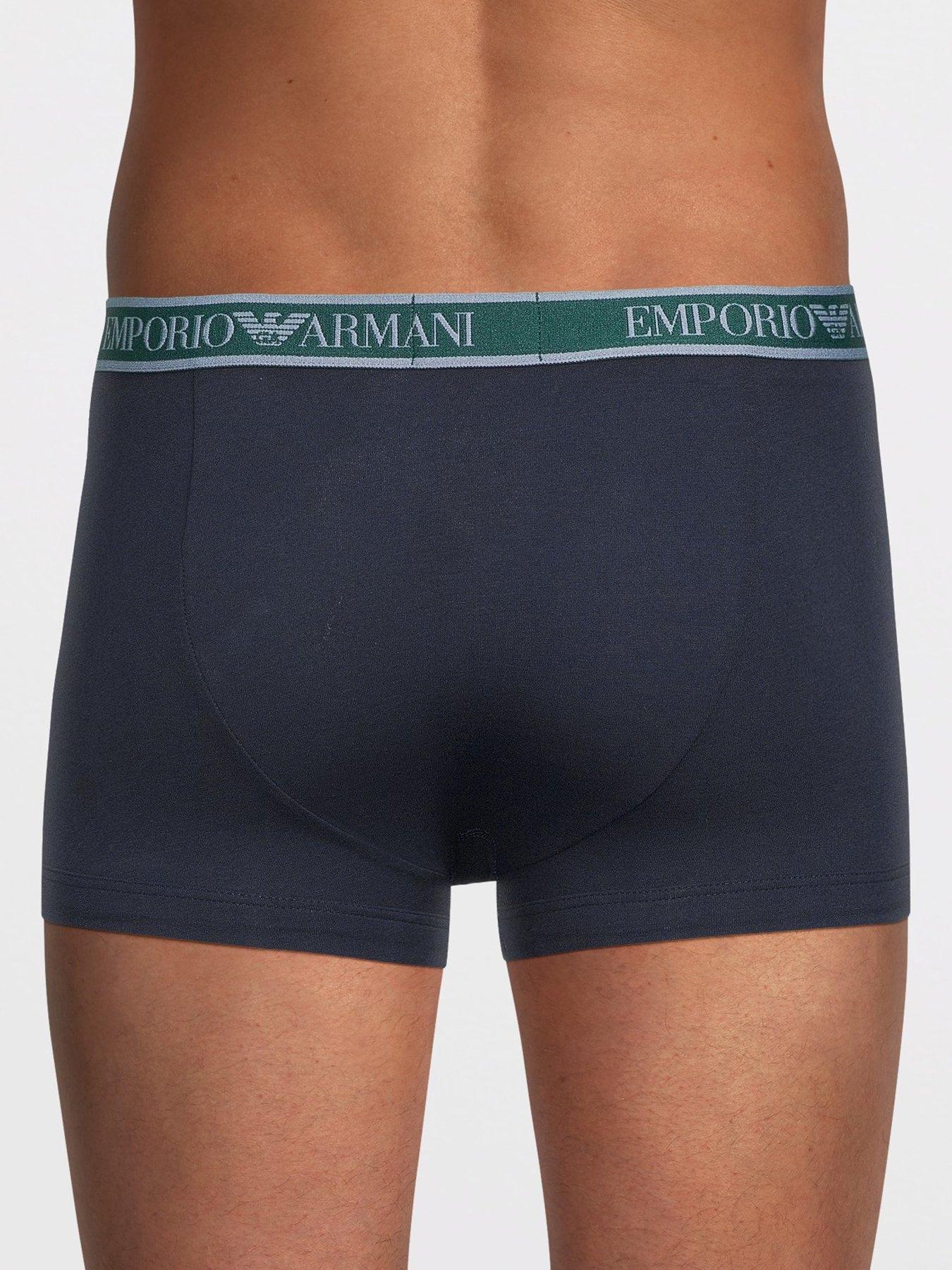  image of emporio-armani-bodywear-3-pack-trunks-dark-blue