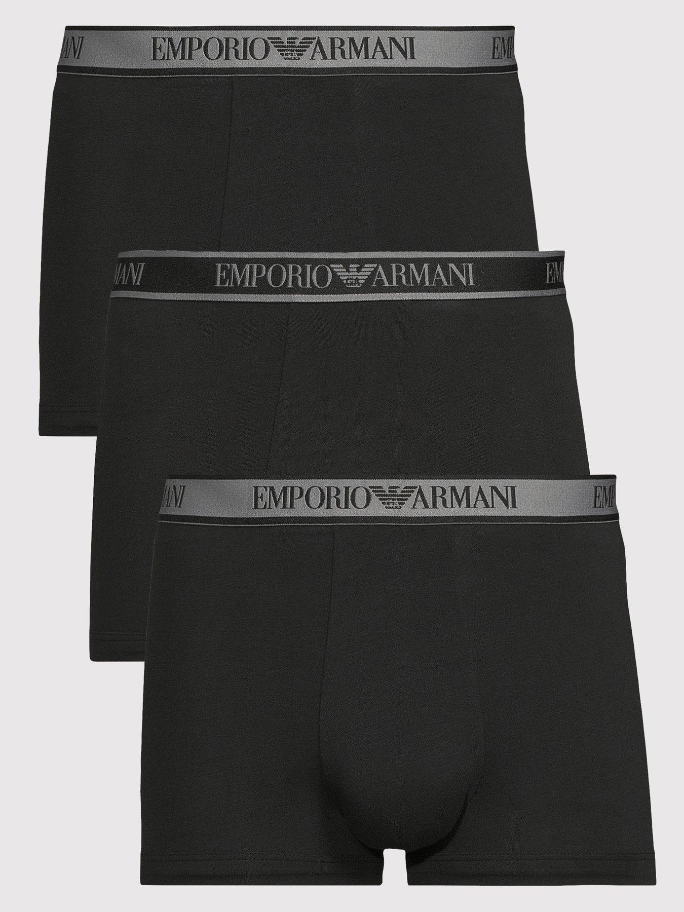 Emporio Armani Bodywear 3 Pack Trunks - Black