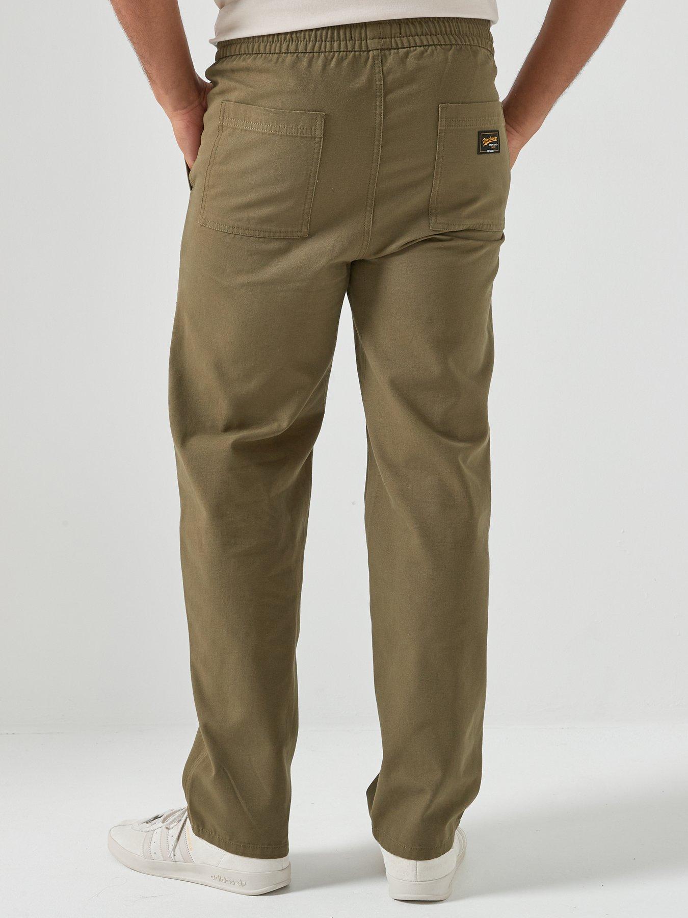 stillFront image of only-sons-sinus-loose-fit-casual-trousers-dark-khaki