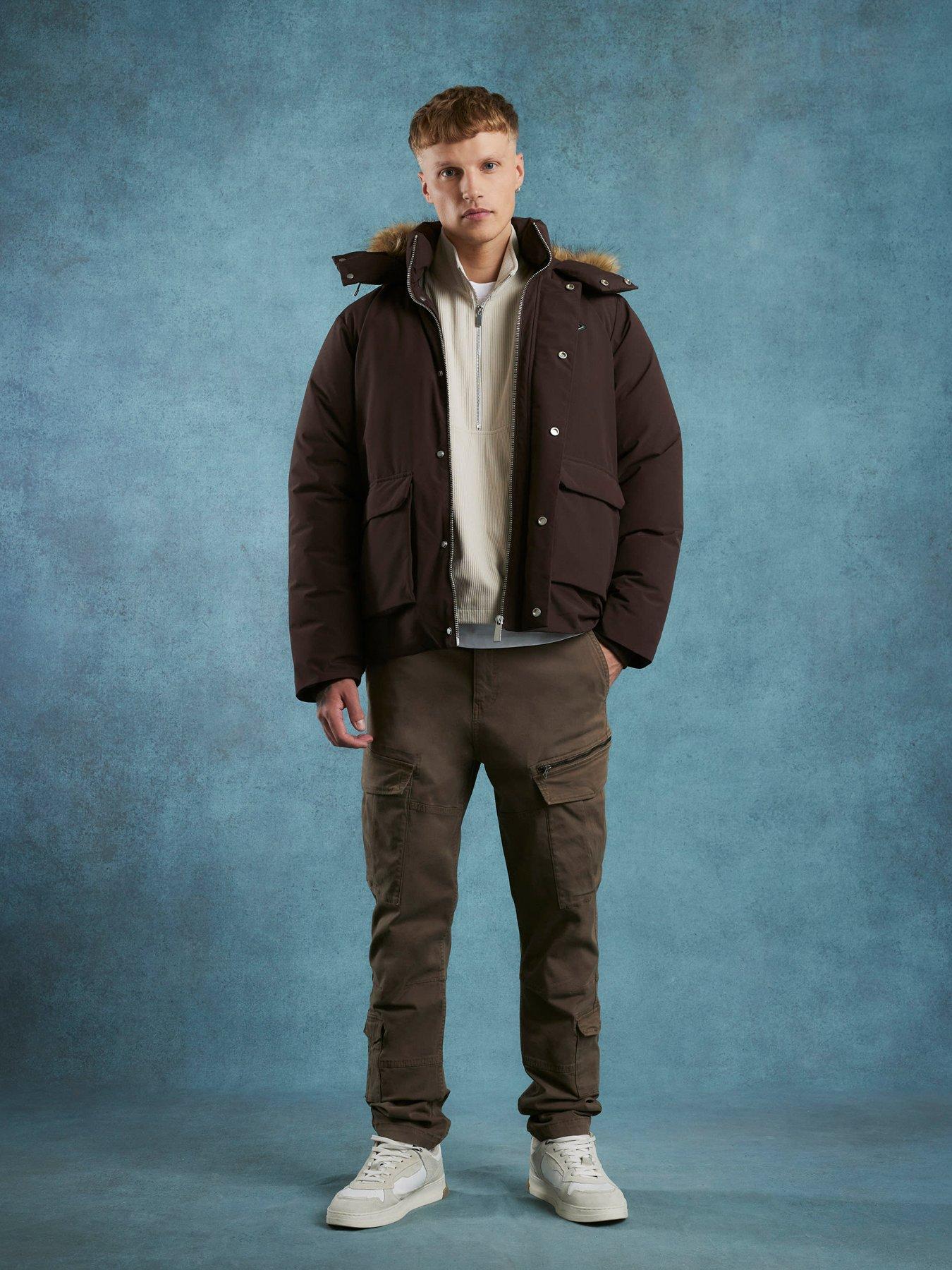 River Island Herrin Skinny Cargo Pants - Brown