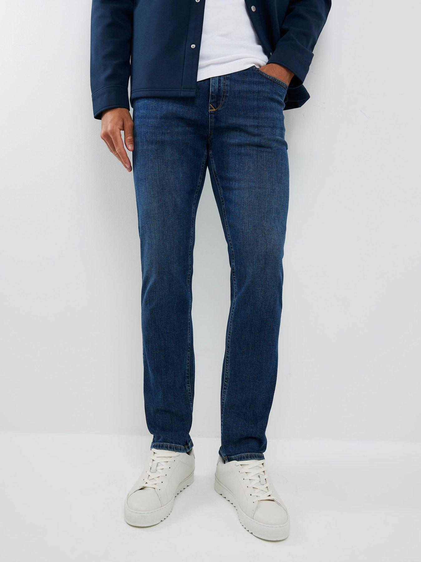 River Island Slim Fit Ralph Jeans - Dark Blue