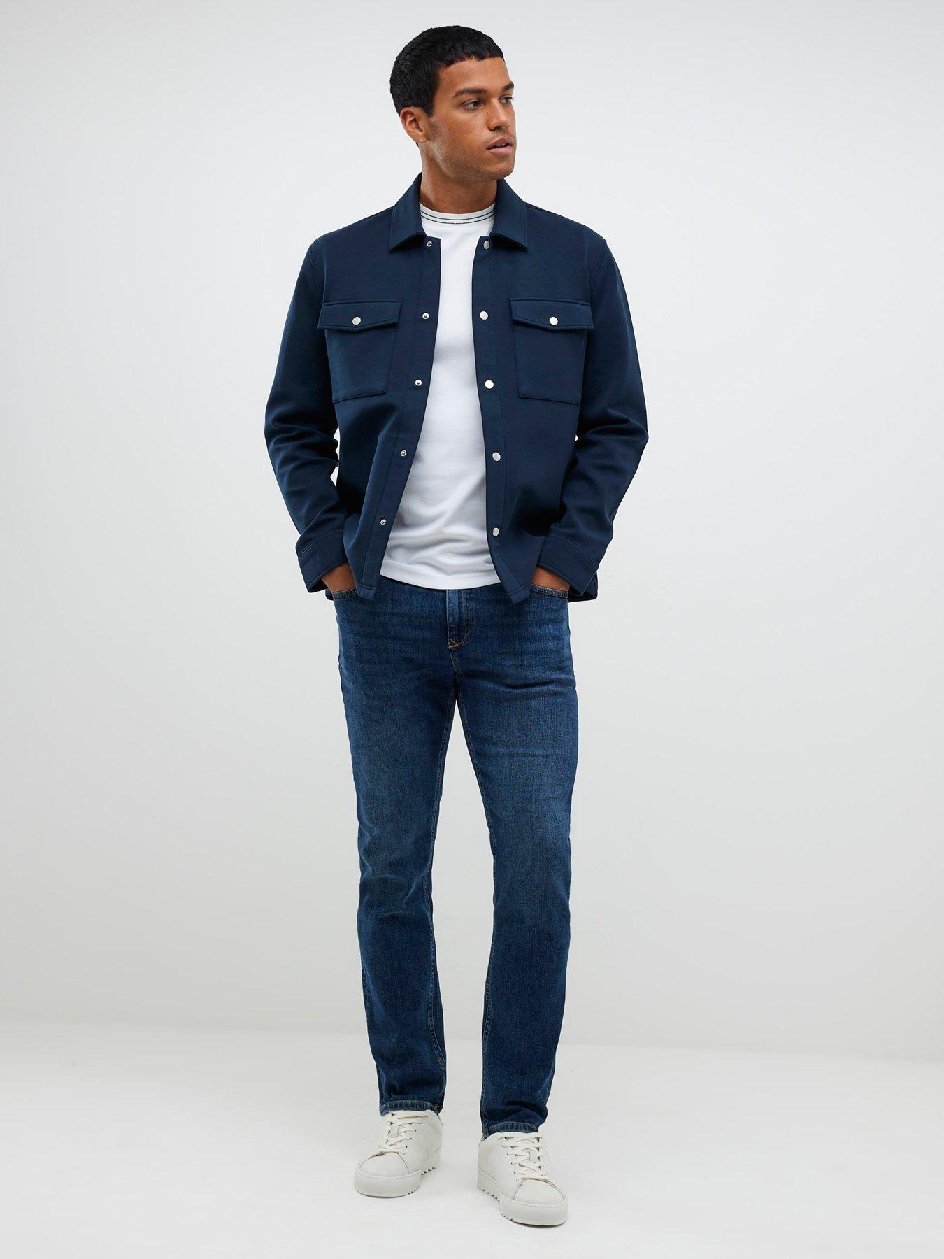  image of river-island-slim-fit-ralph-jeans-dark-blue