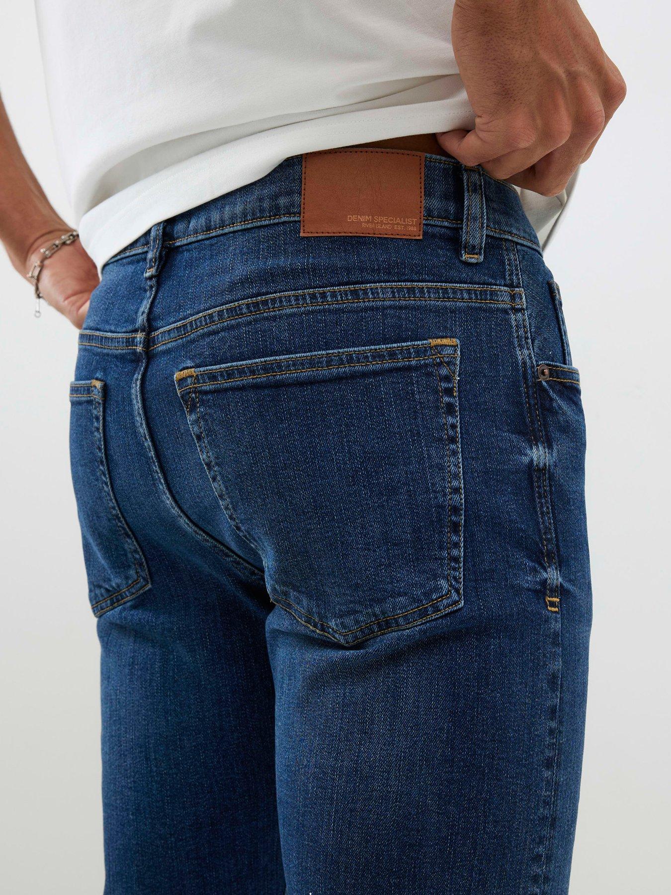  image of river-island-slim-fit-ralph-jeans-dark-blue