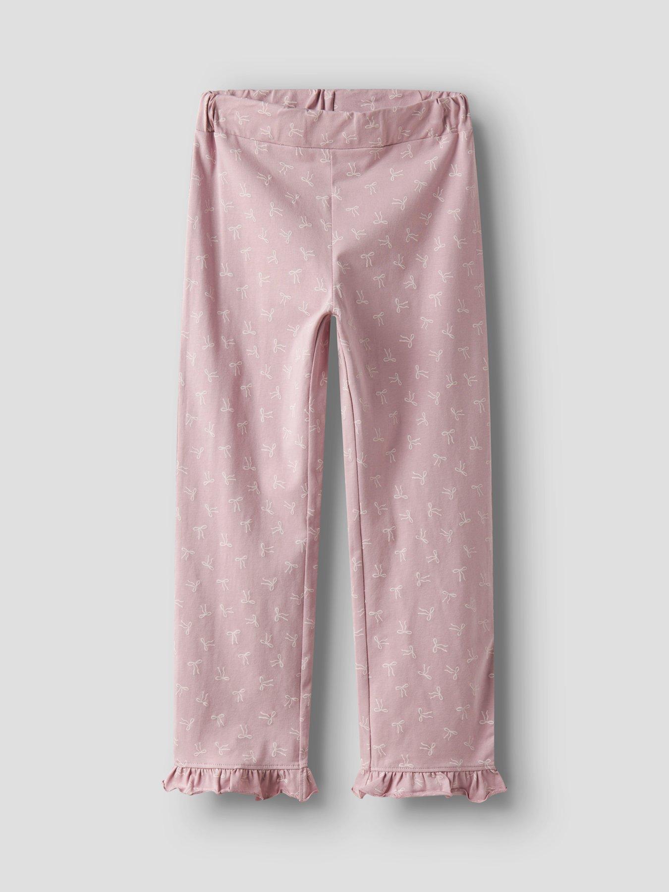 Image 4 of 5 of Name It Girls Bow Print Pyjamas - Lilac