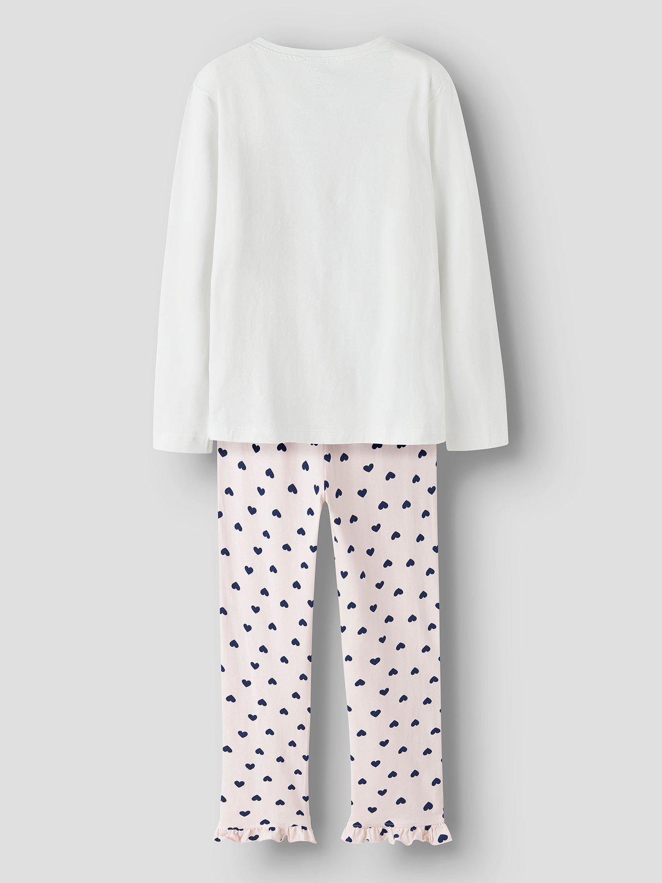 Image 2 of 4 of Name It Girls Heart Print Pyjamas - Light Pink