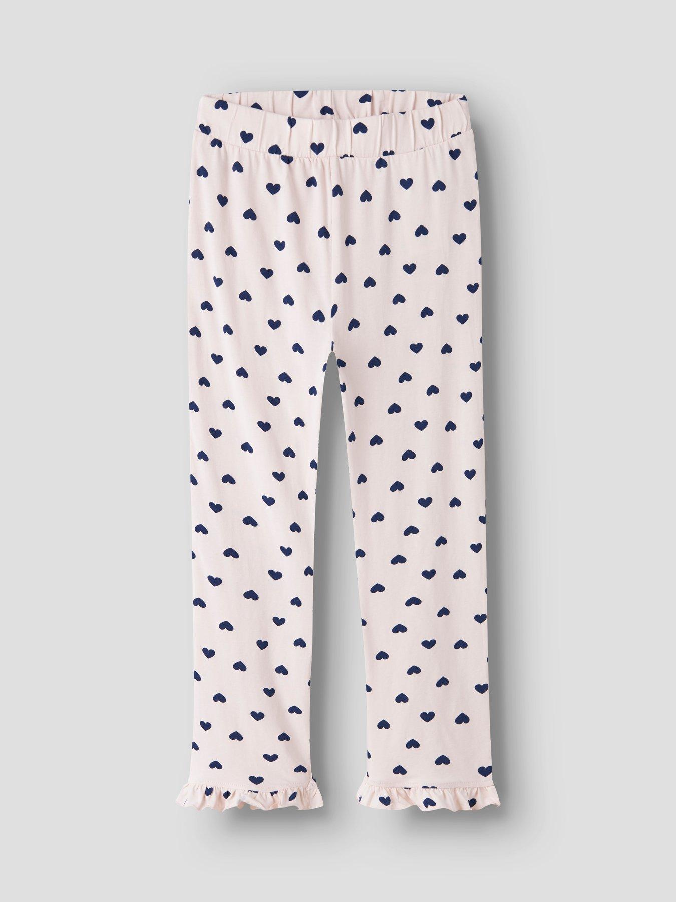 Image 3 of 4 of Name It Girls Heart Print Pyjamas - Light Pink