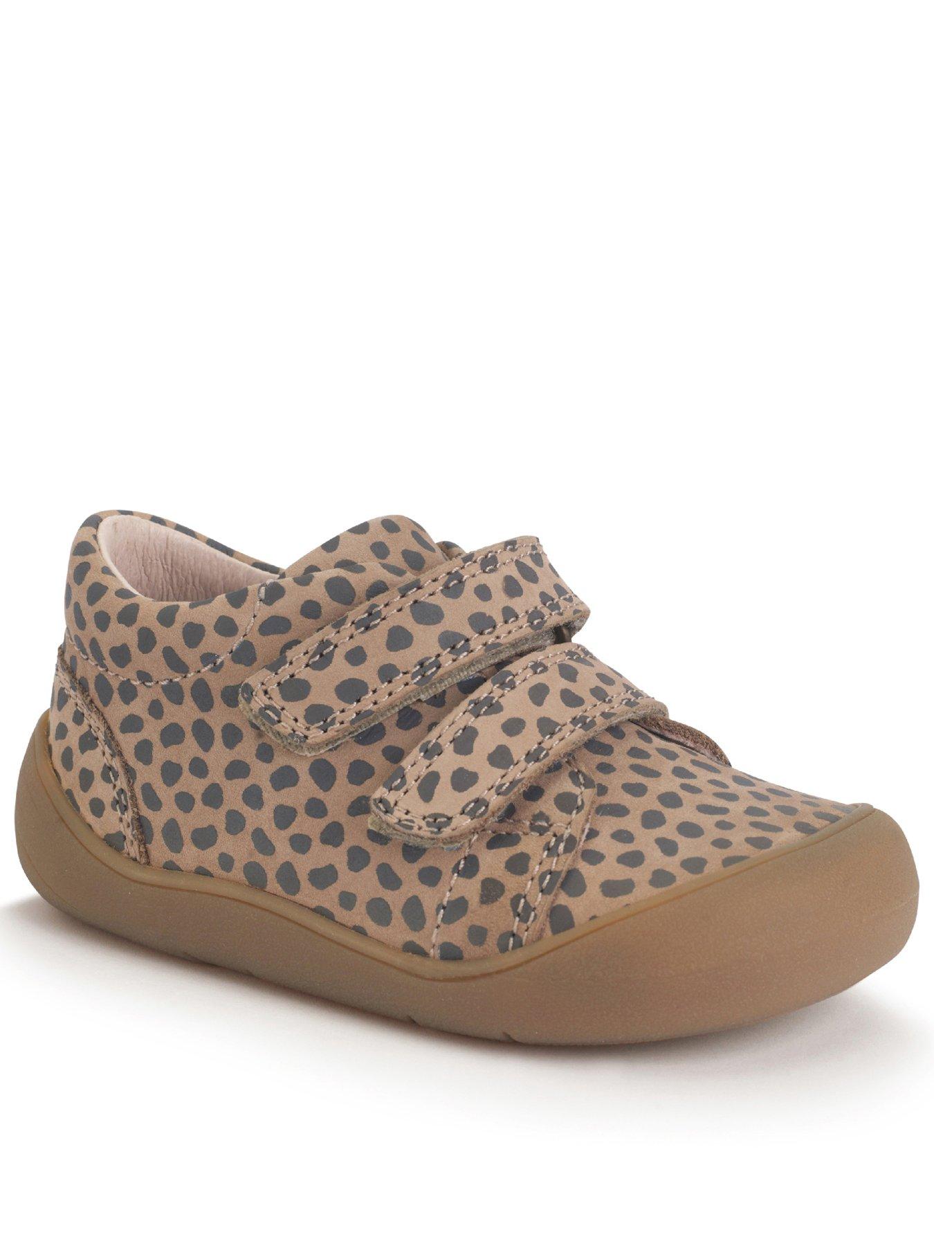 start-rite-scoot-taupe-nubuck-dotty-doube-rip-tape-girls-first-shoes