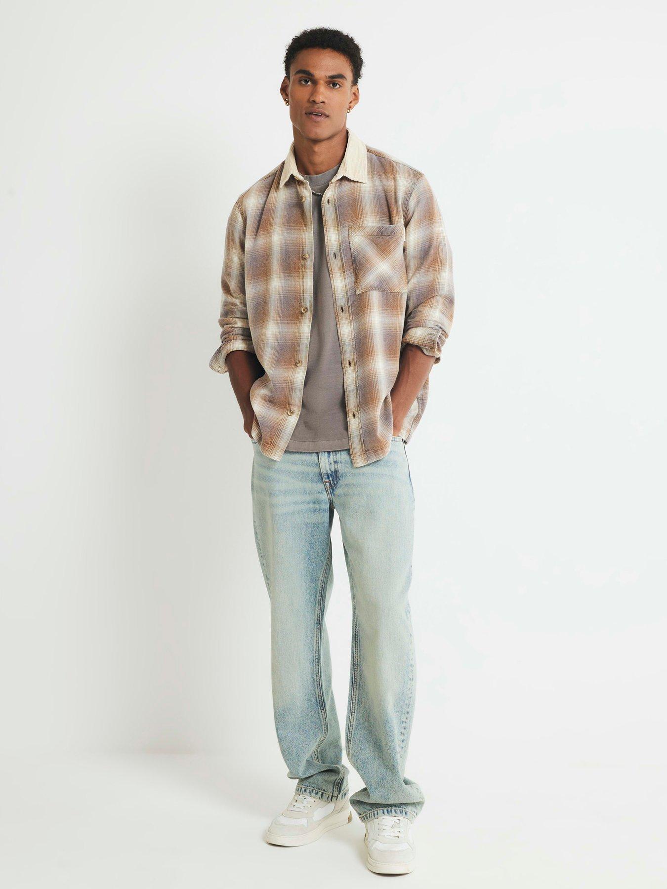  image of river-island-ame-saint-corduroy-collar-overshirt-light-brown