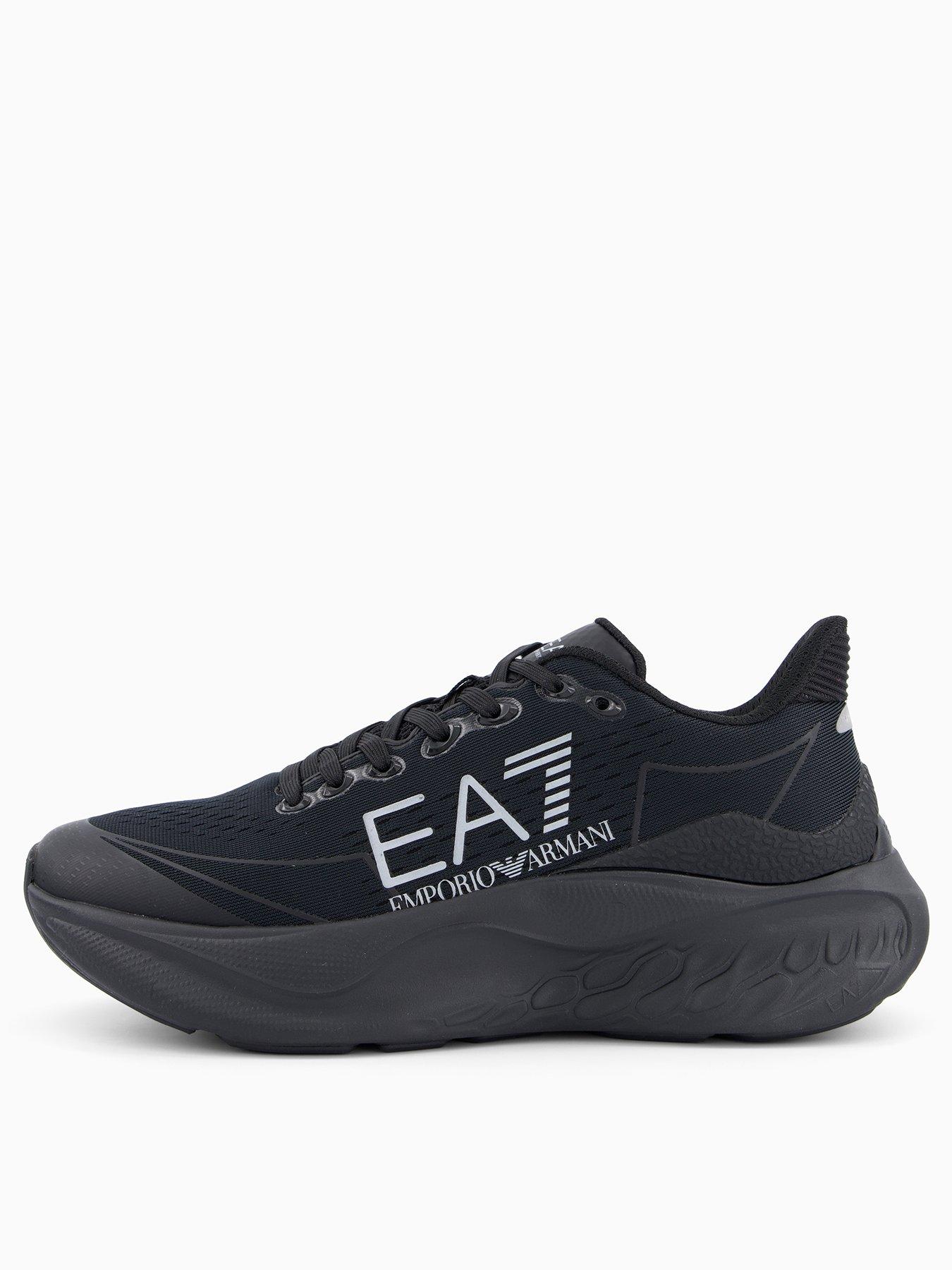  image of ea7-emporio-armani-wave-chunky-textile-runner-trainers-black