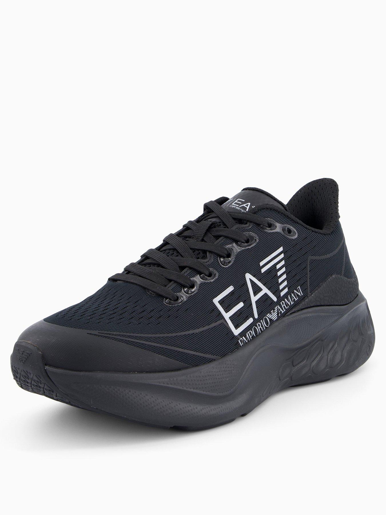  image of ea7-emporio-armani-wave-chunky-textile-runner-trainers-black