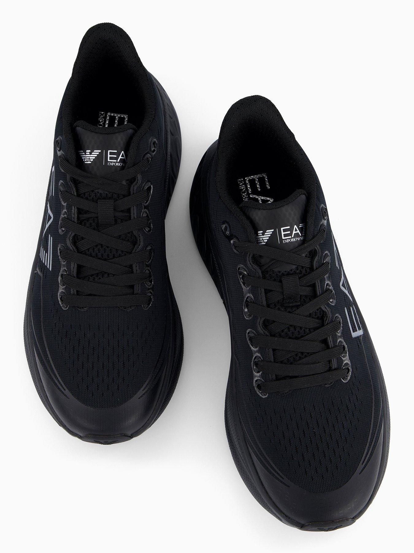  image of ea7-emporio-armani-wave-chunky-textile-runner-trainers-black
