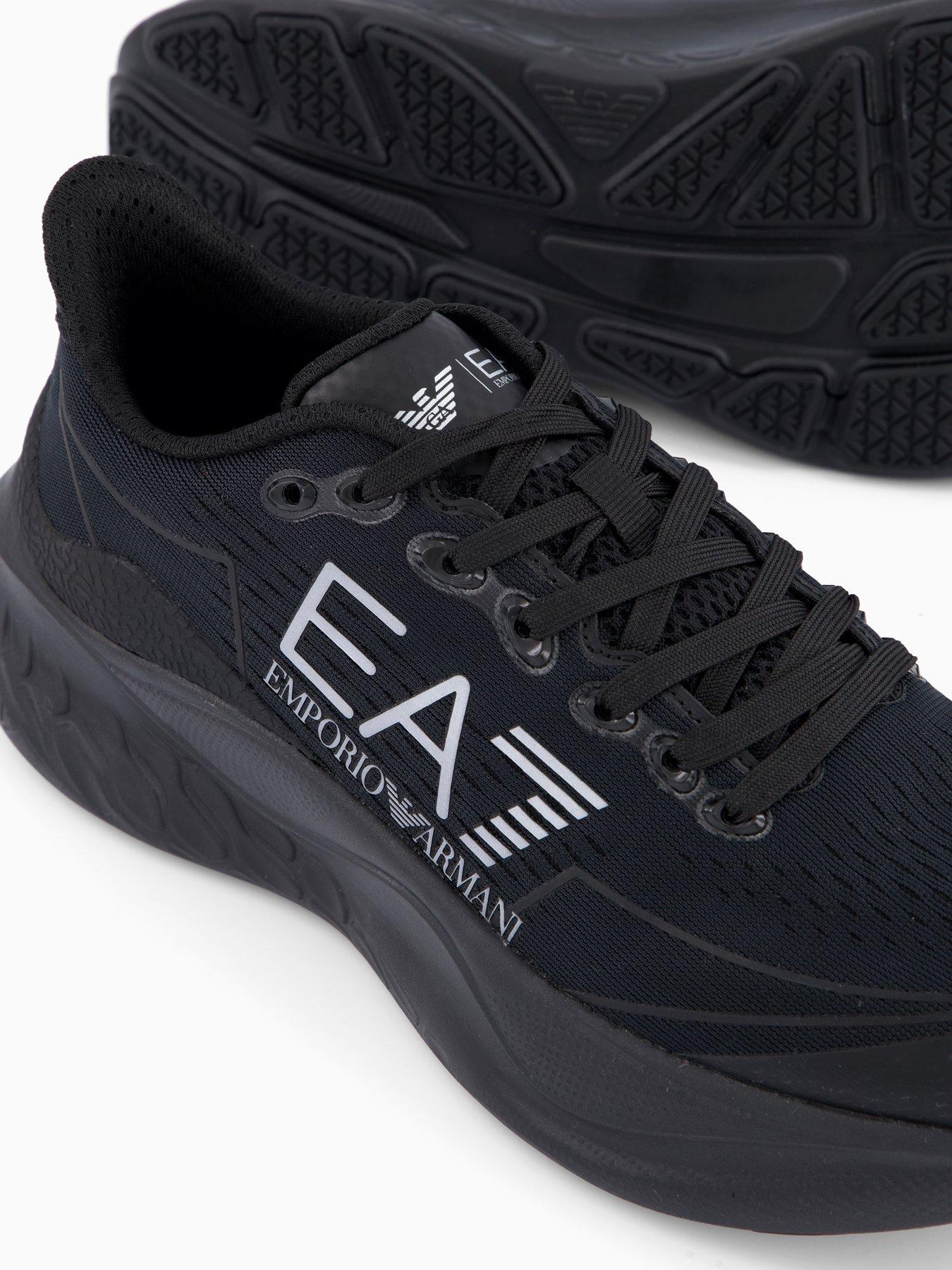  image of ea7-emporio-armani-wave-chunky-textile-runner-trainers-black