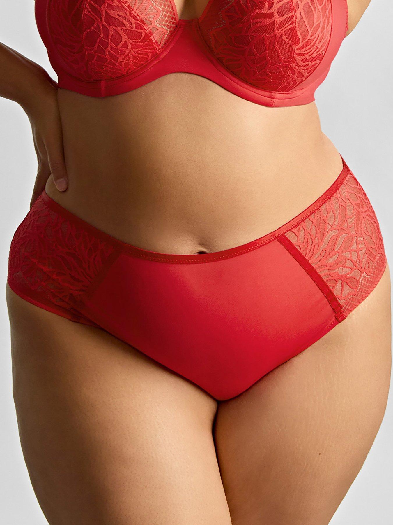 undefined Sophia Red Deep Brief - Red