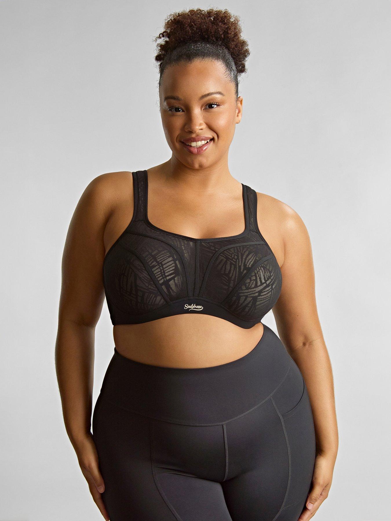 undefined Panache Sport Non-padded Black Sports Bra - Black/Chalk