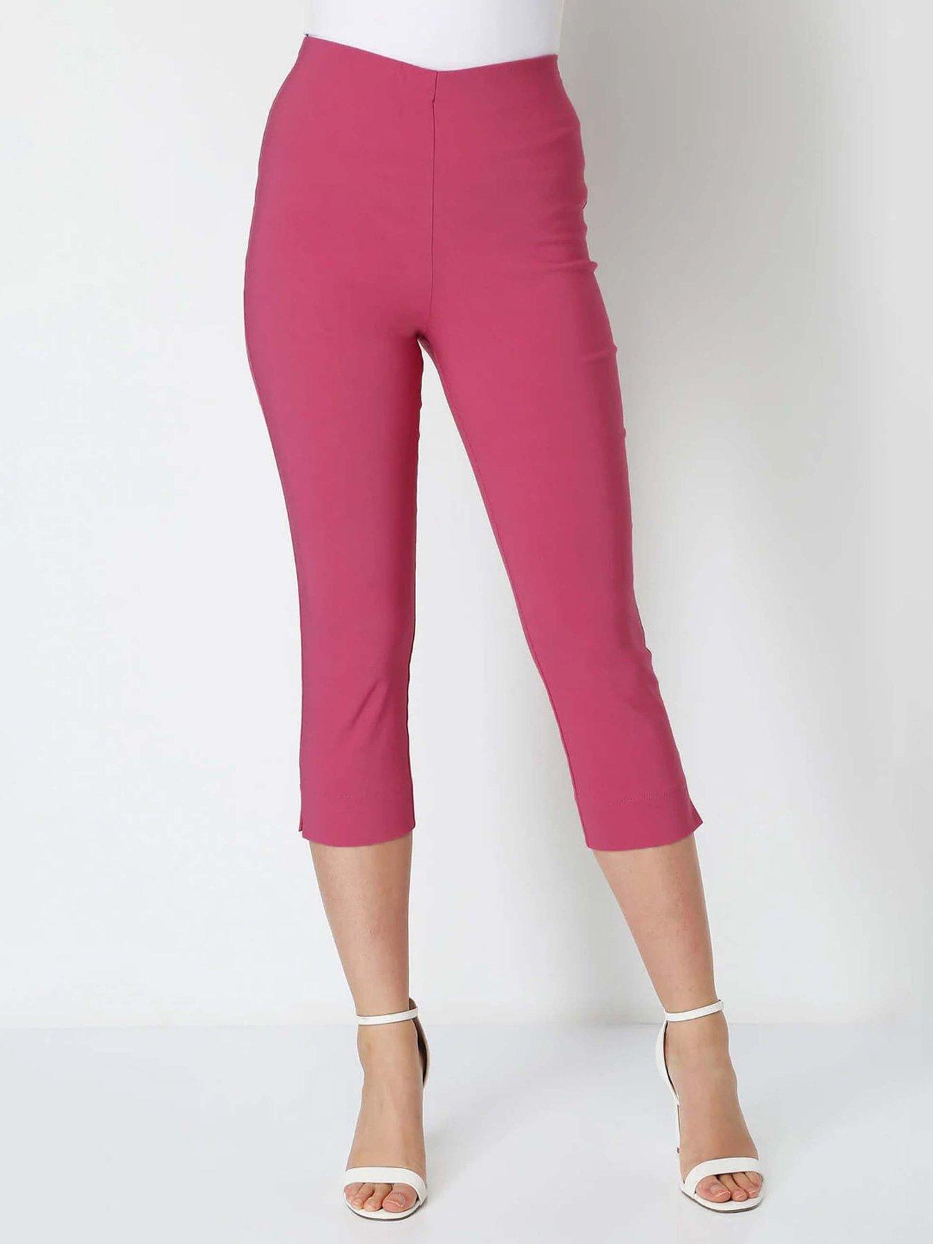 Image 1 of 4 of Roman Cropped Stretch Trouser - Pink