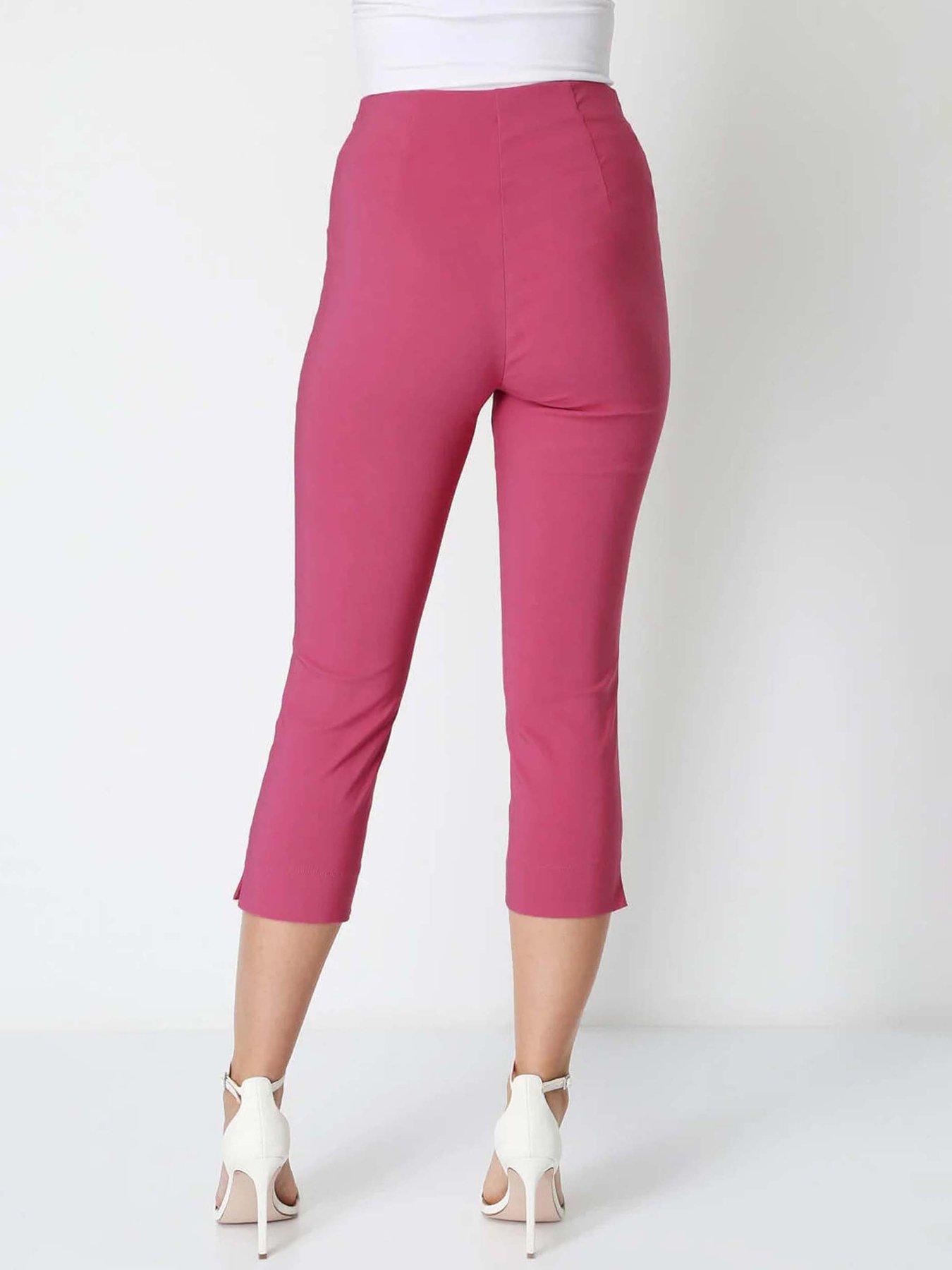 Image 2 of 4 of Roman Cropped Stretch Trouser - Pink