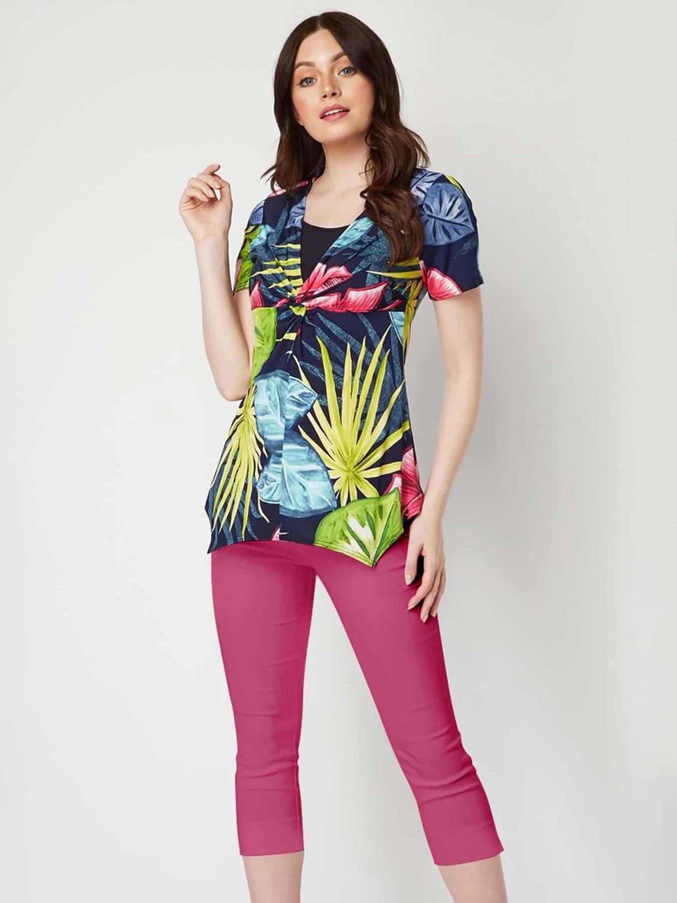 Image 3 of 4 of Roman Cropped Stretch Trouser - Pink
