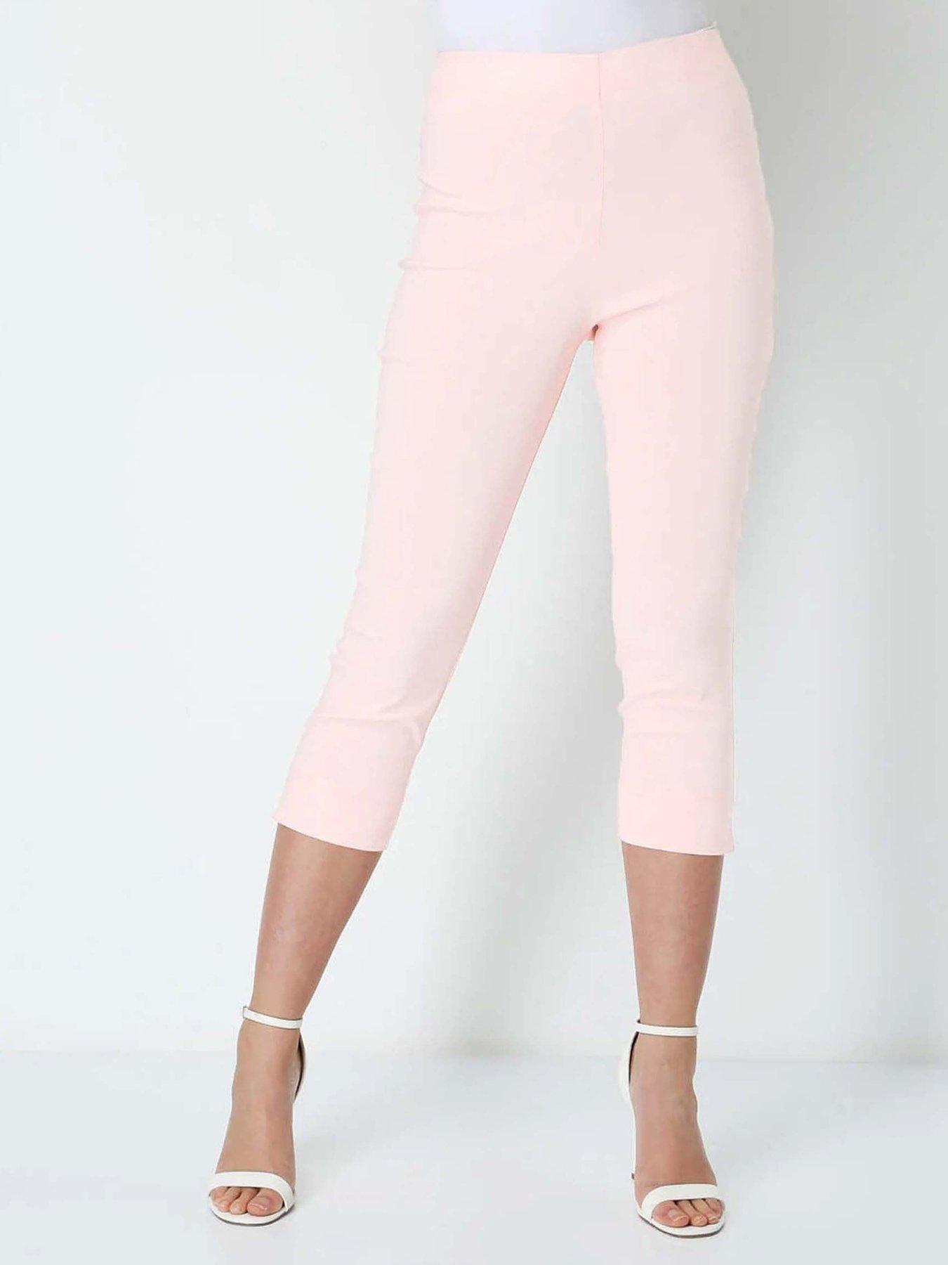 undefined Cropped Stretch Trouser - Light Pink